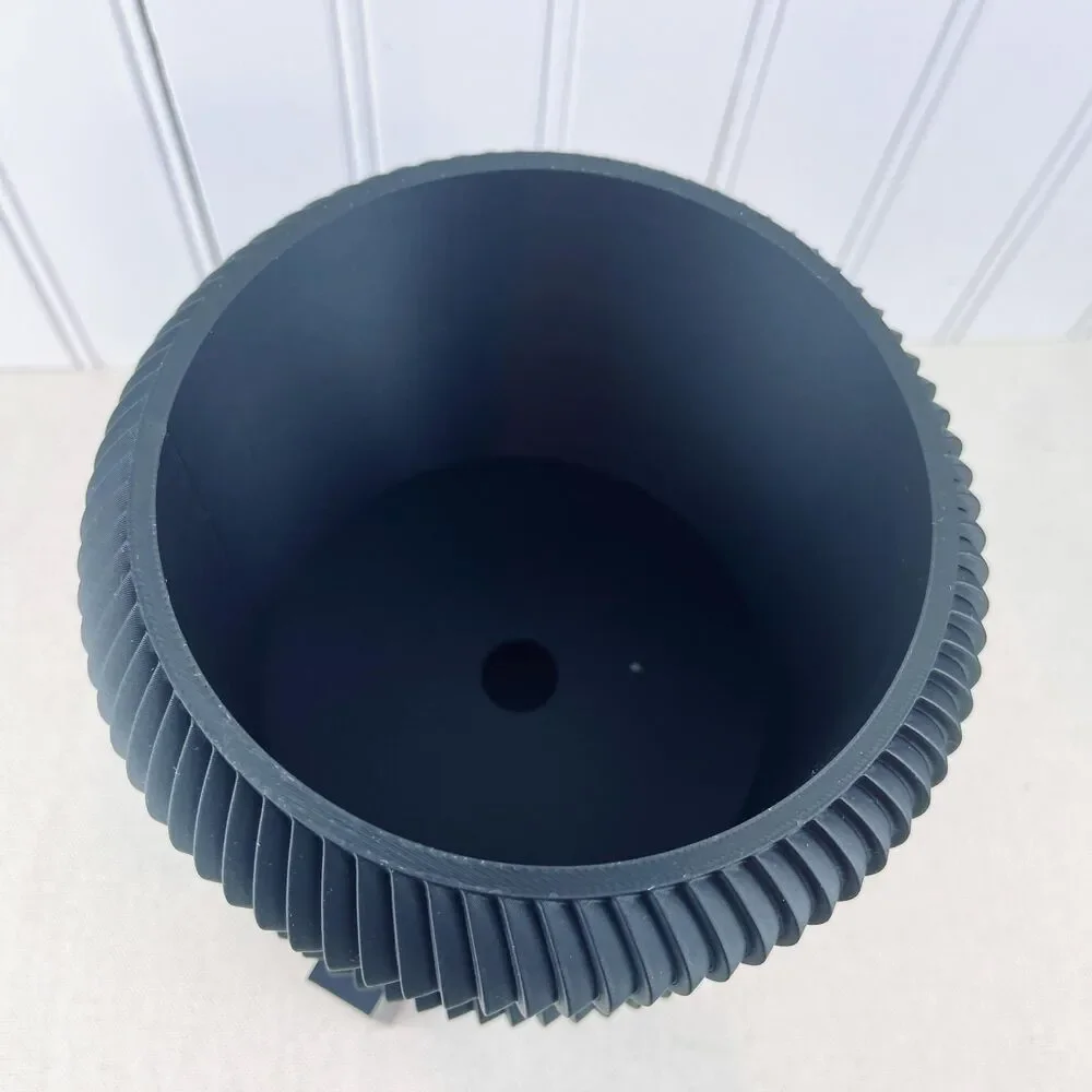 Ribbed Indoor Planter Pot, Miko Planter Pot, Flower Pot, Drainage Tray and stand
